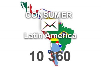 2023 fresh updated Latin America 10 360 Consumer email database