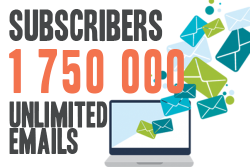 Email sending for 1 750 000 subscribers, unlimited emails