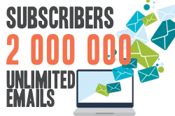 Email sending for 2 000 000 subscribers, unlimited emails