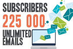 Email sending for 225 000 subscribers, unlimited emails