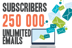 Email sending for 250 000 subscribers, unlimited emails