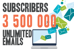Email sending for 3 500 000 subscribers, unlimited emails