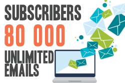 Email sending for 80 000 subscribers, unlimited emails