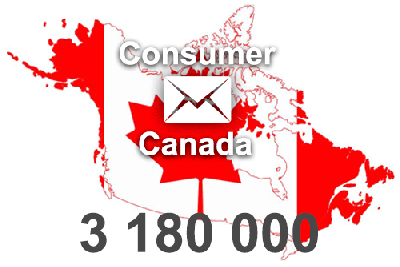2023 fresh updated Canada 3 180 000 Consumer email database