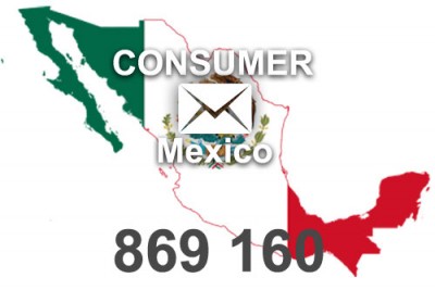 2022 fresh updated Mexico 869 160 Consumer email database